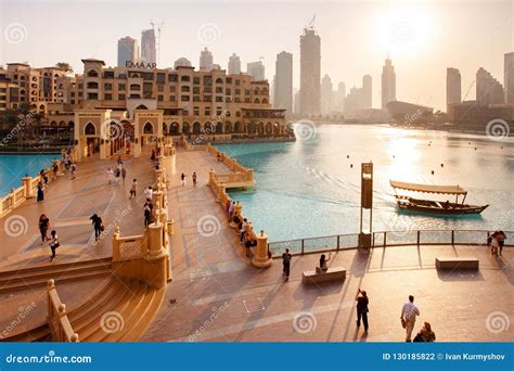 Bridge Between Souk Al Bahar And Dubai Mall In The Downtown Of Dubai