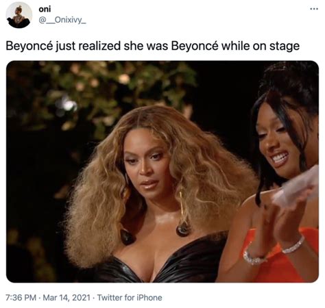 Beyoncé just realized she was Beyoncé while on stage | Beyoncé Megan ...