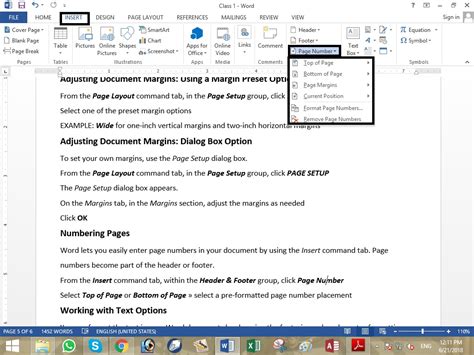 What Is Page Number In Ms Word 2010 Design Talk