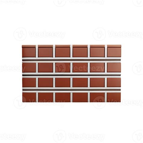 Brick Wall 3d Rendering Icon Illustration 28715473 Png