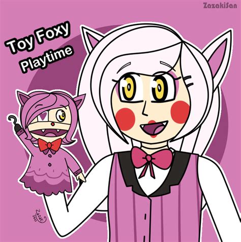 Toy Foxy Y Playtime Fnaf Au By Zazakisan On Deviantart