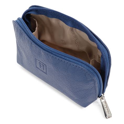 Porte Monnaie Cuir Confort Bleu Daisy Suisses