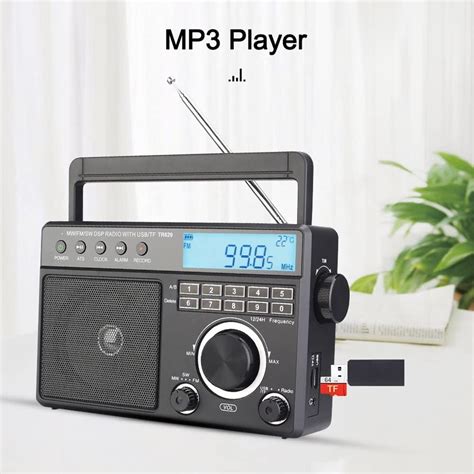 LHLLHL Portable Retro Radio With Digital MP3 Player Volume Big Speaker