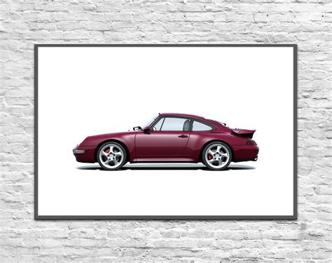 Porsche 911 993 Turbo Digital Poster T For Man Car Etsy Singapore