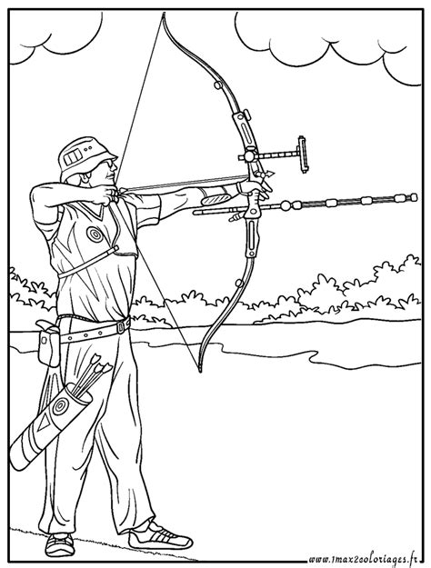 Coloriages Jeux Olympiques Tir à l arc