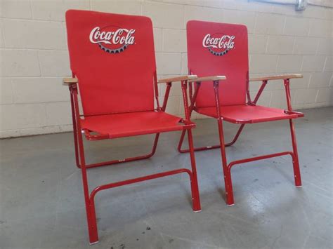 Coca Cola Folding Chairs Tch Home Goods Collectibles And More