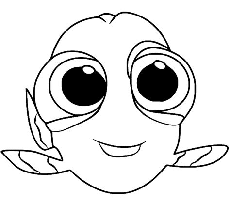 Baby Dory Coloring Pages - Coloring Nation