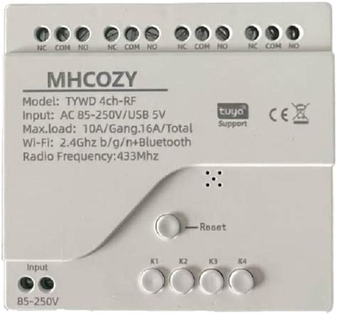 Mhcozy Channel Smart Wifi Rf Bluetooth Wireless Dry Contact Relay