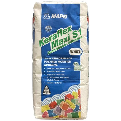 Mapei Adhesive Keraflex Maxi S White Stone Tile Adhesive Size Bag