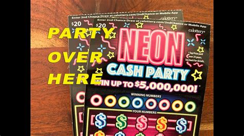 Neon Cash Party Ca Scratchers Youtube