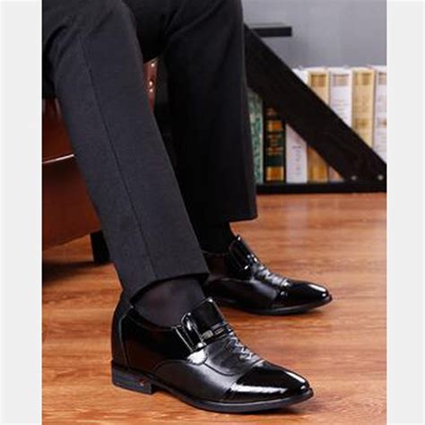 Height Cap Toe Dress Loafers Slip On Elevator Business Shoes Men00469