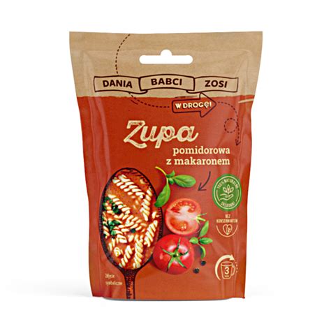 Zupa pomidorowa z bazylią i makaronem instant 280 ml zupy 100