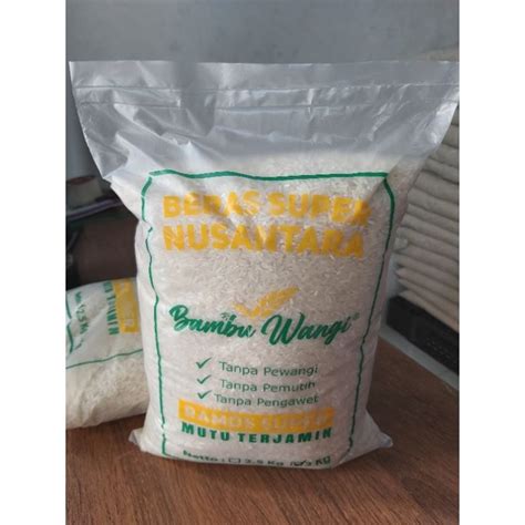 Jual Beras Ramos Super Merk Bambu Wangi 2 5 Kg Shopee Indonesia