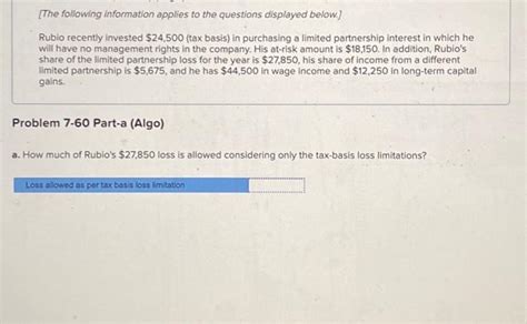 Solved The Following Information Applies To The Questions Chegg