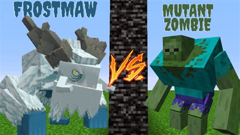 Mutant Zombie Vs Frostmaw Minecraft Mob Battle Youtube