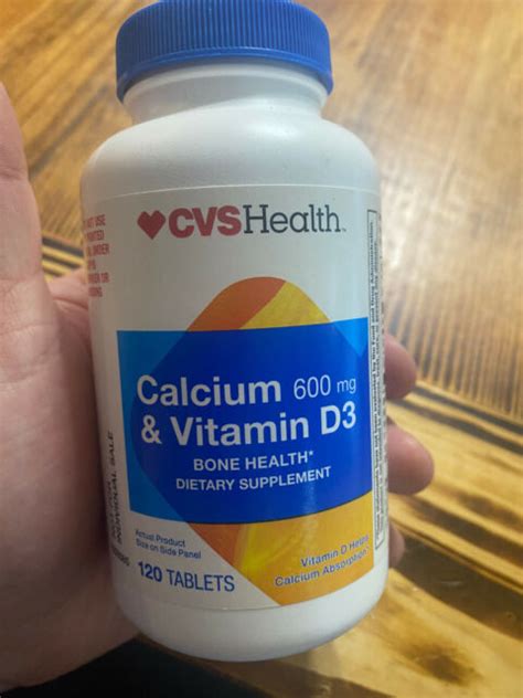 Cvs Calcium 600 Mg And Vitamin D3 120 Count For Sale Online Ebay