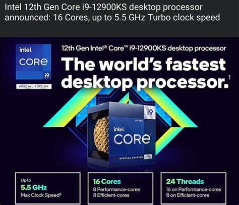 World's Fastest desktop processor : intel