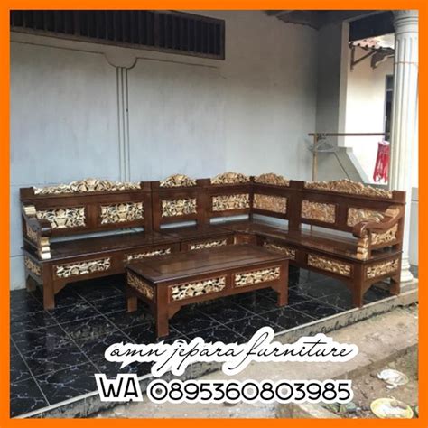 Jual Kursi Sudut Ukir Mahkota Klasik Jati Di Lapak Amn Jepara Furniture