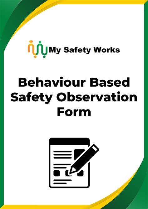 Behaviour Based Safety Observation Form My Safety Works