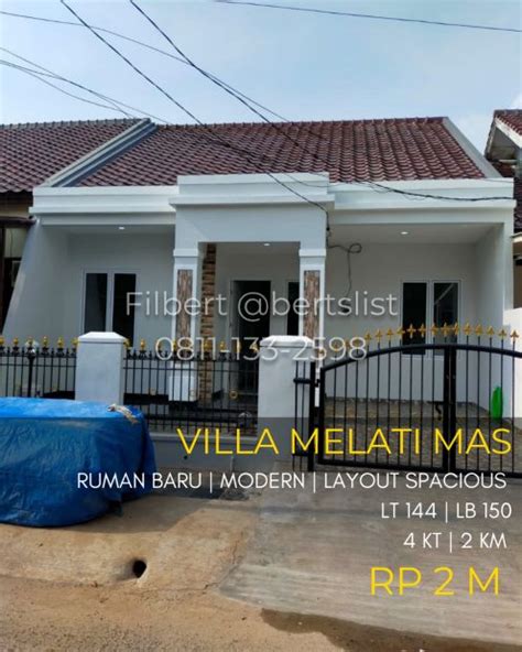 Rumah Baru Design Modern Dan Luas Di Villa Melati Mas Serpong