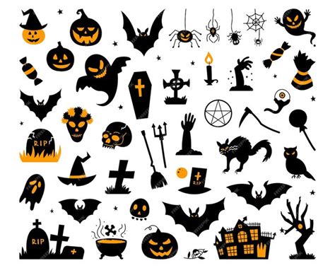 Premium Vector Happy Halloween Magic Collection Wizard Attributes