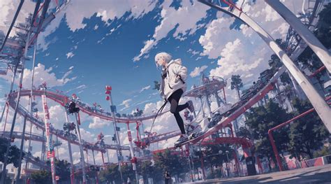 Anime Amusement Park Wallpaper [AI] by SightOfSilver on DeviantArt