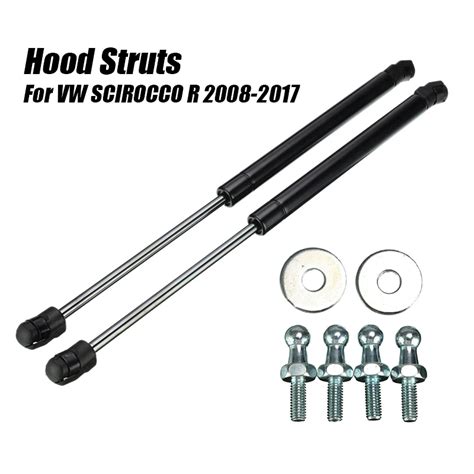 2pcs Car Front Engine Cover Bonnet Hood Shock Lift Struts Bar Support