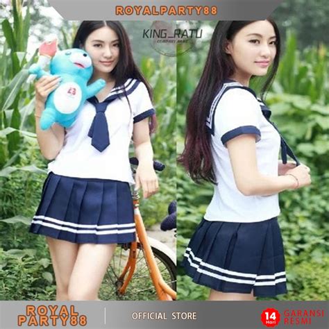 Jual Seragam Sekolah Cosplay Lingerie Wanita Sexy Peran Bermain Siswa