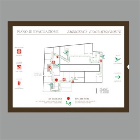 Emergency Evacuation Plan Bosisio Sign