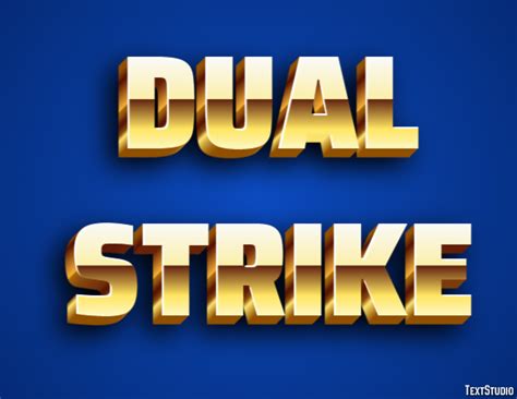 Dual Strike Text Effect And Logo Design Videogame