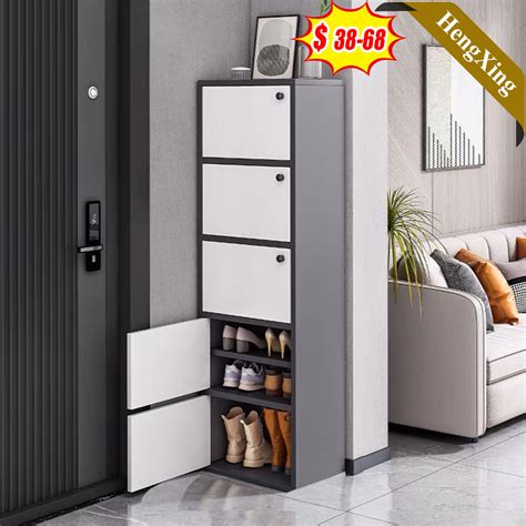 White Custom Panel Living Room Furniture 4 Drawer Filling Shoes Cabinet