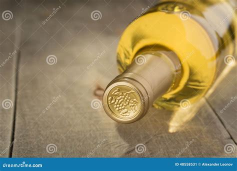 Bottle Of Dry White Wine Stock Image Image Of Fruit 40558531