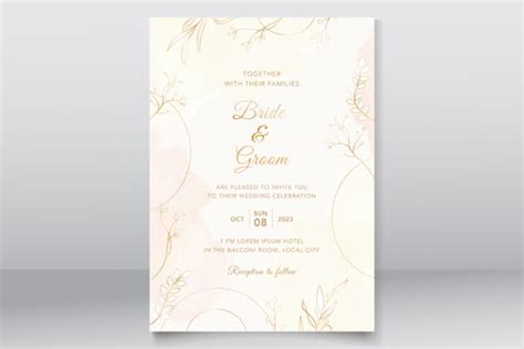 Golden Wedding Card Graphic by andre.frenzy · Creative Fabrica