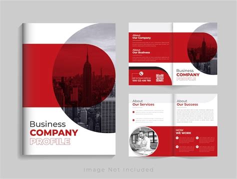 Premium Vector Corporate Bi Fold Company Profile Brochure Template