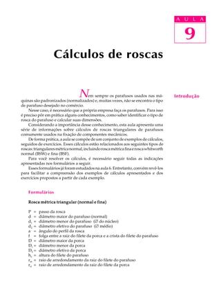 Aula C Lculos De Roscas Pdf