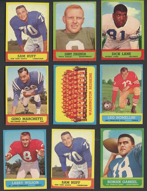 Lot Detail 1963 Topps Group Of Over 130 Football Cards With Stars And