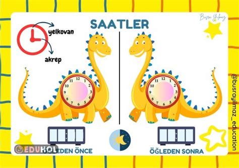 1 Sınıf Saatler Konusu Yaz Si Eduhol Etkinlik İndir Oyun Oyna