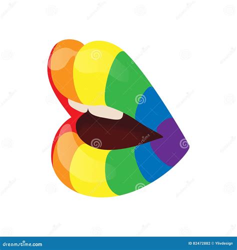 Lgbt Color Line Icon Set Lgbtq Symbols Collection Vector Sketches