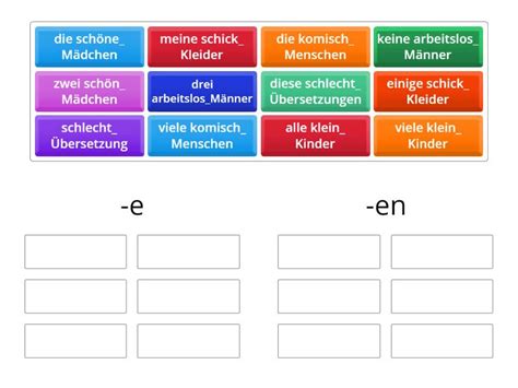 Deklination Plural Group Sort