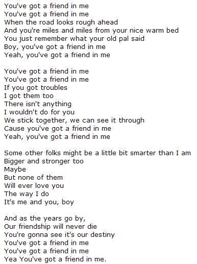 You ve got a friend in me lyrics 537611-You ve got a friend in me ...