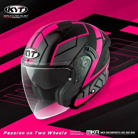 Kyt Nfj Motion Fuxia Helmet Double Visor Shopee Malaysia