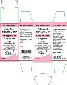 Folic Acid XGen Pharmaceuticals DJB Inc FDA Package Insert