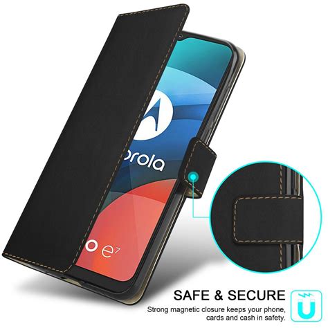 For Motorola Moto E7 Case Xt2095 Magnetic Flip Leather Wallet Stand Phone Cover Ebay