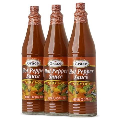 Grace Hot Pepper Sauce Oz Pack Hot Sauce Bottles Jamaican Scotch