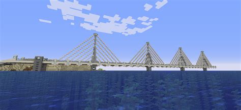 I built a suspension bridge : r/Minecraft