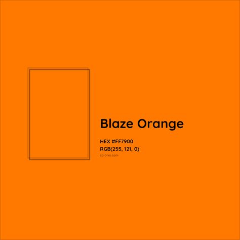 About Blaze Orange - Color meaning, codes, similar colors and paints - colorxs.com