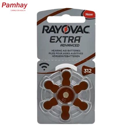 RAYOVAC Extra Size 312 Zinc Air Hearing Aid Battery 6 Pieces Per Card