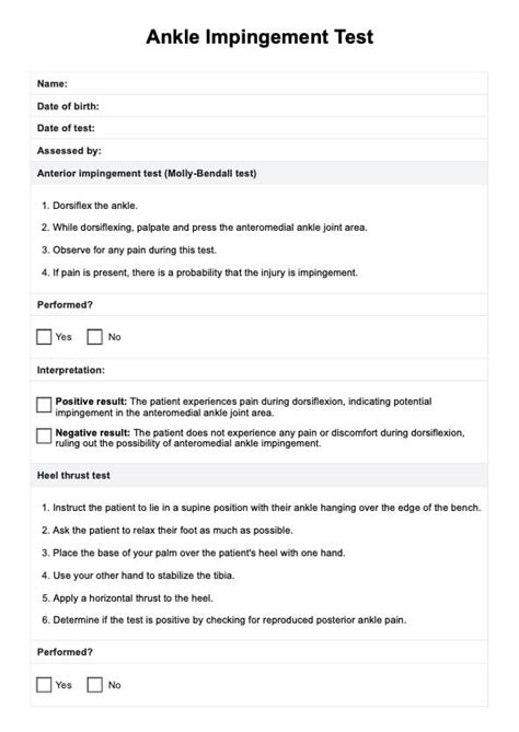 Body Assessment Form And Example Free Pdf Download