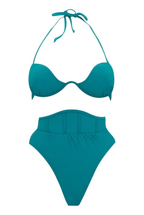 Andrea Iyamah Gura Ocean High Rise Bikini In Blue Lyst