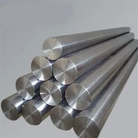 Silver Titanium Round Bar Single Piece Length 6 Meter Size 3 To 50